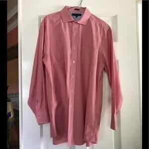 Tommy Hilfiger Red & White Check Regular Fit 16.5 -32/33